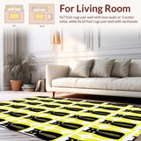Ultra Soft Area Rug, Non Slip, Stain Resistant, Washable Area Rugs for Living Room, Bedroom, Sophisticated Artistic Animal Pattern(Black)
