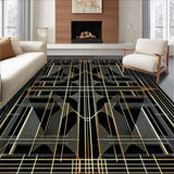 Elegant Gold Abstract Design(Black)