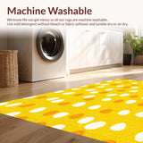 Ultra Soft Area Rug, Non Slip, Stain Resistant, Washable Area Rugs for Living Room, Bedroom, Charming Bright Color Fusion(Yellow)