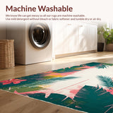Ultra Soft Area Rug, Non Slip, Stain Resistant, Washable Area Rugs for Living Room, Bedroom, Colorful Abstract Boho Tapestry(Pink)