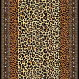 Ultra Soft Area Rug, Non Slip, Stain Resistant, Washable Area Rugs for Living Room, Bedroom, Chic Animal Print Fusion Style(Beige)