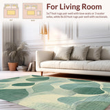 Ultra Soft Area Rug, Non Slip, Stain Resistant, Washable Area Rugs for Living Room, Bedroom, Chic Scalloped Bow Design Area Rug with Cute Aesthetic Appeal(Gray)