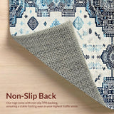 Elegant Ivory Blue Abstract Design(Beige)