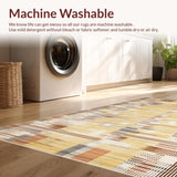 Ultra Soft Area Rug, Non Slip, Stain Resistant, Washable Area Rugs for Living Room, Bedroom, Playful Brown and White Pattern(Beige)