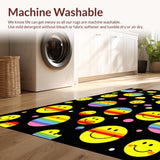 Ultra Soft Area Rug, Non Slip, Stain Resistant, Washable Area Rugs for Living Room, Bedroom, Lively Multicolored Geometric Display(Yellow)