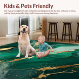 Dazzling Gold Marble Visual Appeal(Green)