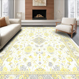 Ultra Soft Area Rug, Non Slip, Stain Resistant, Washable Area Rugs for Living Room, Bedroom, Beige Area Contemporary Geometric Boho Style(Yellow)