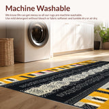 Ultra Soft Area Rug, Non Slip, Stain Resistant, Washable Area Rugs for Living Room, Bedroom, Contemporary Wild Animal Pattern(Black)