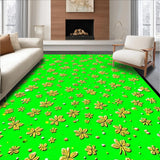 Charming Seasonal Shamrock Motif(Green)