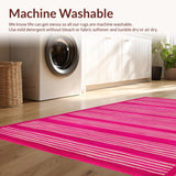 Ultra Soft Area Rug, Non Slip, Stain Resistant, Washable Area Rugs for Living Room, Bedroom, Trendy Soft Pink Safari Theme(Pink)