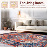 Artisanal Coral Red Symmetrical Motif(Red)