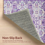 Ultra Soft Area Rug, Non Slip, Stain Resistant, Washable Area Rugs for Living Room, Bedroom, Stylish Modern Lilac Petal Style(Purple)
