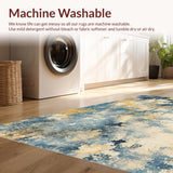 Modern Abstract Blue Yellow(Beige)