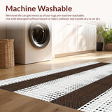 Ultra Soft Area Rug, Non Slip, Stain Resistant, Washable Area Rugs for Living Room, Bedroom, Textured Neutral Tones Motif(Brown)