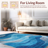 Coastal Inspired Plush Fabric Design(Blue)