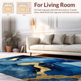 Contemporary Blue Marble Motif(Blue)