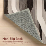 Ultra Soft Area Rug, Non Slip, Stain Resistant, Washable Area Rugs for Living Room, Bedroom, Stylish Contemporary Organic Shapes(Gray)