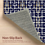 Ultra Soft Area Rug, Non Slip, Stain Resistant, Washable Area Rugs for Living Room, Bedroom, Contemporary Geometric Area Rug Modern Style for Versatile Placement(Blue)