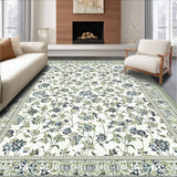 Contemporary Light Green Flourish(Ivory)