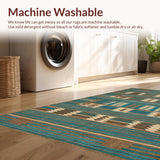 Ultra Soft Area Rug, Non Slip, Stain Resistant, Washable Area Rugs for Living Room, Bedroom, Charming Western Textured Pattern(Brown)