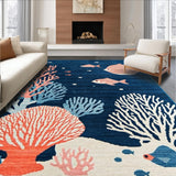 Ultra Soft Area Rug, Non Slip, Stain Resistant, Washable Area Rugs for Living Room, Bedroom, Cozy Earthy Lattice Inspiration(Blue)