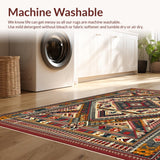Ultra Soft Area Rug, Non Slip, Stain Resistant, Washable Area Rugs for Living Room, Bedroom, Trendy Playful Striped Aesthetic(Brown)