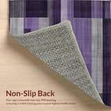 Ultra Soft Area Rug, Non Slip, Stain Resistant, Washable Area Rugs for Living Room, Bedroom, Sophisticated Plush Modern Interior Element(Purple)