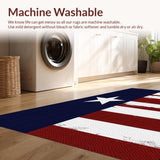 Ultra Soft Area Rug, Non Slip, Stain Resistant, Washable Area Rugs for Living Room, Bedroom, Bold Red and Blue Aesthetic(Red)