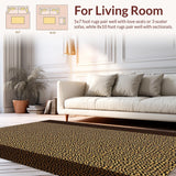 Ultra Soft Area Rug, Non Slip, Stain Resistant, Washable Area Rugs for Living Room, Bedroom, Elegant Soft Texture Design(Brown)