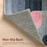 Ultra Soft Area Rug, Non Slip, Stain Resistant, Washable Area Rugs for Living Room, Bedroom, Abstract Soft Grey-Pink Aesthetic(Gray)