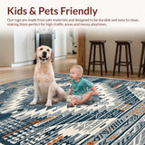 Ultra Soft Area Rug, Non Slip, Stain Resistant, Washable Area Rugs for Living Room, Bedroom, Contemporary Grey Area Rug for Kids Playroom(Gray)