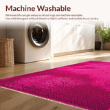 Ultra Soft Area Rug, Non Slip, Stain Resistant, Washable Area Rugs for Living Room, Bedroom, Artistic Low Pile Kitchen Washable Carpet(Pink)