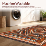 Ultra Soft Area Rug, Non Slip, Stain Resistant, Washable Area Rugs for Living Room, Bedroom, Warm Earthy Minimalist Texture(Red)