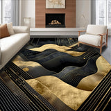 Stylish Modernist Wave Composition(Black)