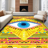 Ultra Soft Area Rug, Non Slip, Stain Resistant, Washable Area Rugs for Living Room, Bedroom, Vibrant Tribal Ethnic Pattern(Yellow)
