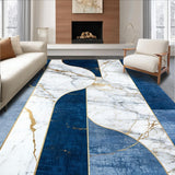Chic Modern Gold Accents Design(Blue)