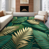 Ultra Soft Area Rug, Non Slip, Stain Resistant, Washable Area Rugs for Living Room, Bedroom, Serene Greenery Patterned Accent(Green)