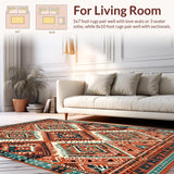 Artful Geometric Rustic Fusion(Red)