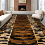 Ultra Soft Area Rug, Non Slip, Stain Resistant, Washable Area Rugs for Living Room, Bedroom, Stylish Rustic Tiger Aesthetic(Brown)