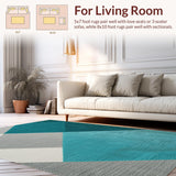 Ultra Soft Area Rug, Non Slip, Stain Resistant, Washable Area Rugs for Living Room, Bedroom, Washable Contemporary Dining Room Rubber Backed Rug(Gray)