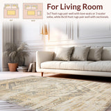 Transitional Abstract Vintage Elements(Beige)