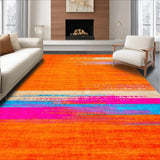 Ultra Soft Area Rug, Non Slip, Stain Resistant, Washable Area Rugs for Living Room, Bedroom, Vibrant Abstract Splash Art(Orange)