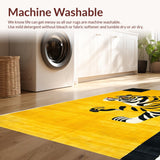 Ultra Soft Area Rug, Non Slip, Stain Resistant, Washable Area Rugs for Living Room, Bedroom, Yellow Black Tiger Area Rug for Boho Home Decor(Yellow)