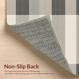 Ultra Soft Area Rug, Non Slip, Stain Resistant, Washable Area Rugs for Living Room, Bedroom, Unique Earth Tone Graphic Pattern(Beige)