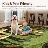 Ultra Soft Area Rug, Non Slip, Stain Resistant, Washable Area Rugs for Living Room, Bedroom, Chic Woodland-Inspired Decorative Accent(Brown)