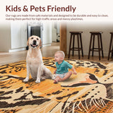 Ultra Soft Area Rug, Non Slip, Stain Resistant, Washable Area Rugs for Living Room, Bedroom, Stylish Soft Camel Aesthetic(Orange)