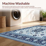 Modern Abstract Faux Wool Area for Hallway(White)