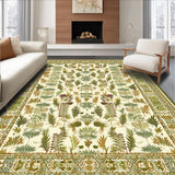 Naturalistic Fern and Mushroom Scene(Beige)