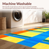 Ultra Soft Area Rug, Non Slip, Stain Resistant, Washable Area Rugs for Living Room, Bedroom, Contemporary Bright Color Palette(Yellow)