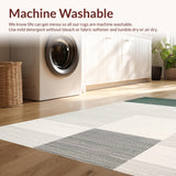 Ultra Soft Area Rug, Non Slip, Stain Resistant, Washable Area Rugs for Living Room, Bedroom, Calming Pastel Patterned Harmony(Gray)